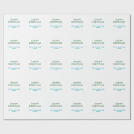 Simple minimal green happy holidays Christmas Geschenkpapier