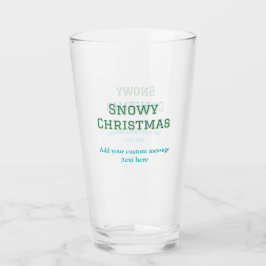 Simple minimal green happy holidays Christmas Glas