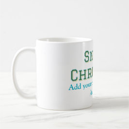 Simple minimal green happy holidays Christmas Kaffeetasse