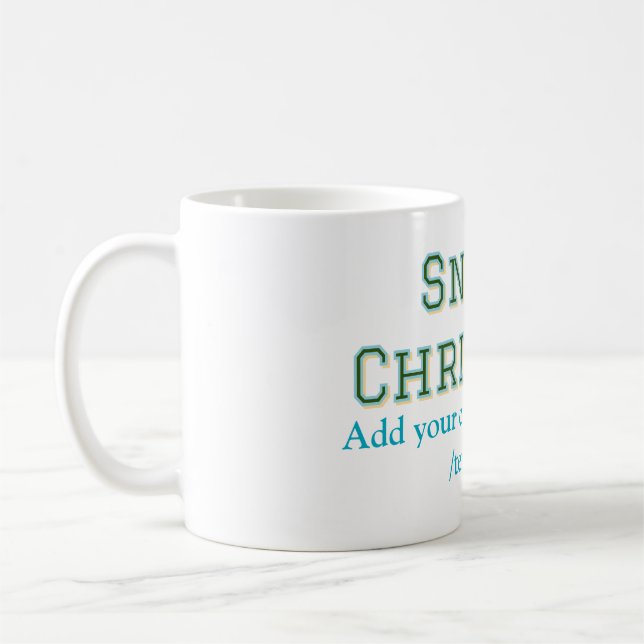 Simple minimal green happy holidays Christmas  Kaffeetasse (Links)