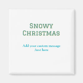 Simple minimal green happy holidays Christmas Magnet