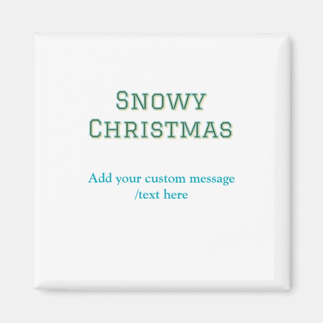 Simple minimal green happy holidays Christmas  Magnet (Vorne)