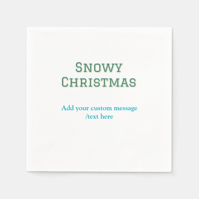 Simple minimal green happy holidays Christmas  Serviette (Vorderseite)