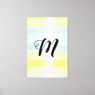 simple minimal monogram logo add your watercolor leinwanddruck