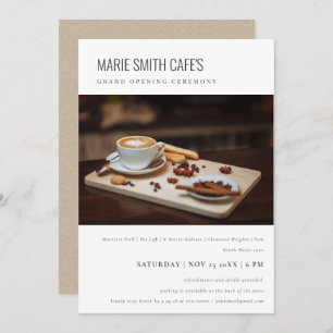 Simple minimal Photo Business Grand Invitation d'o