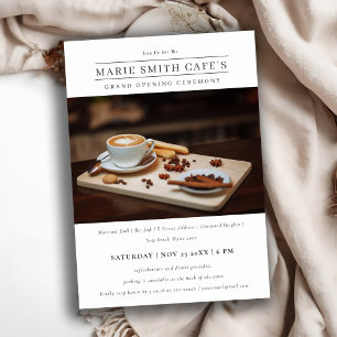 Simple minimal Photo Business Grand Invitation d'o