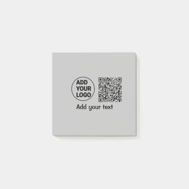 Simple minimal q r code add logo scan code name te post-it klebezettel (Vorderseite)