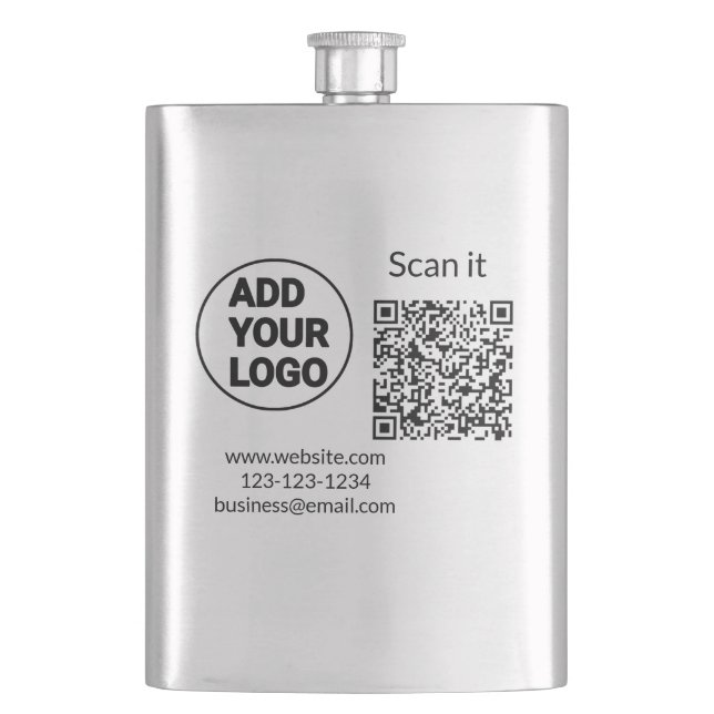 Simple minimal q r code add logo scan code name we flachmann (Vorderseite)
