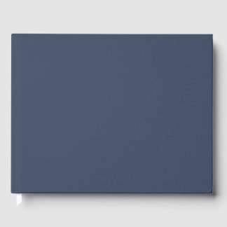 simple minimal solid color custom blue gray rich gästebuch