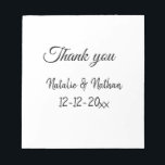Simple minimal thank you couple name text date cus notizblock<br><div class="desc">Design</div>