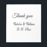 Simple minimal thank you couple name text date cus notizblock<br><div class="desc">Design</div>