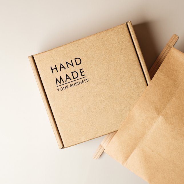 Simple Minimalist Handmade Custom Business Name Gummistempel (Von Creator hochgeladen)