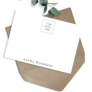 Simple Minimalist Logo Name  Mitteilungskarte