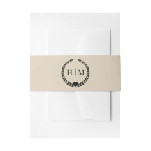 Simple Minimalist Warm Sand Monogram 