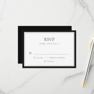 Simple minimaliste avec carte de réponse RSVP fron