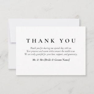 Simple minimaliste Carte de remerciements