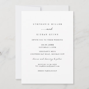 Simple minimaliste Faire-part de mariage moderne