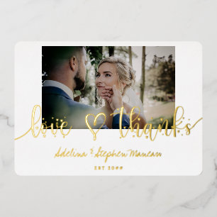 Simple minimaliste Mariage Carte de remerciements 