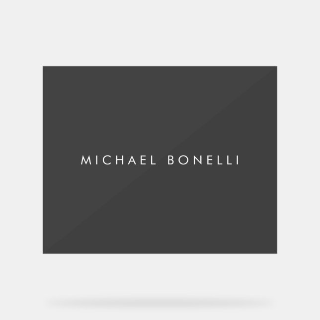 Simple minimaliste minimaliste élégant gris modern (Recto)