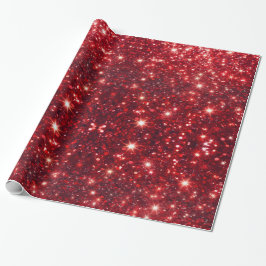 Simple Minimalistic Red Glitter Valentines Day  Geschenkpapier