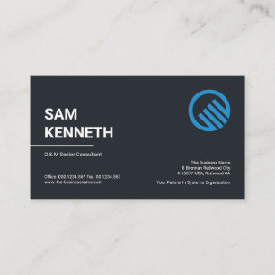 Simple Minimalistisch White Line CEO Visitenkarte