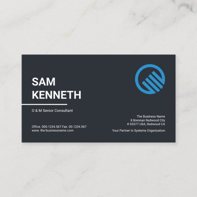 Simple Minimalistisch White Line CEO Visitenkarte (Vorderseite)