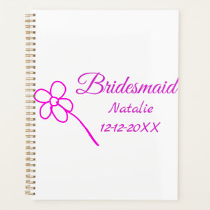 Simple minimum rose bridesmaid ajouter le nom de l