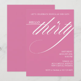 Simple Modern 30th Birthday Einladung