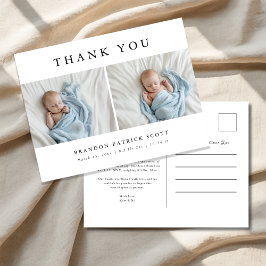 Simple Modern Baby Foto Vielen Dank, dass Sie gebo Ankündigungspostkarte