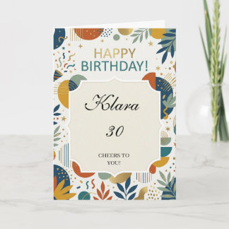 Simple Modern Birthday Card Karte