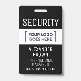 Simple Modern Black And White Event Logo Security  Ausweis