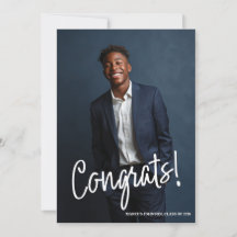 Simple Modern Blue Photo 2026 Graduation Party