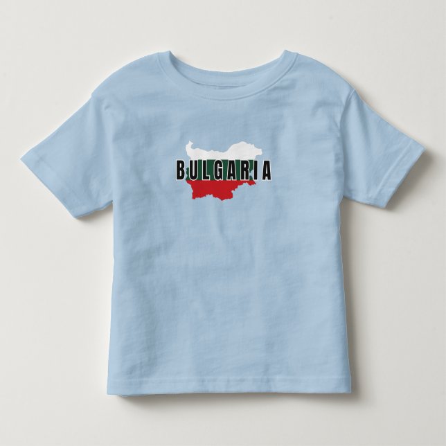 Simple Modern Bulgaria Art Letter Flag Souvenir Kleinkind T-shirt (Vorderseite)
