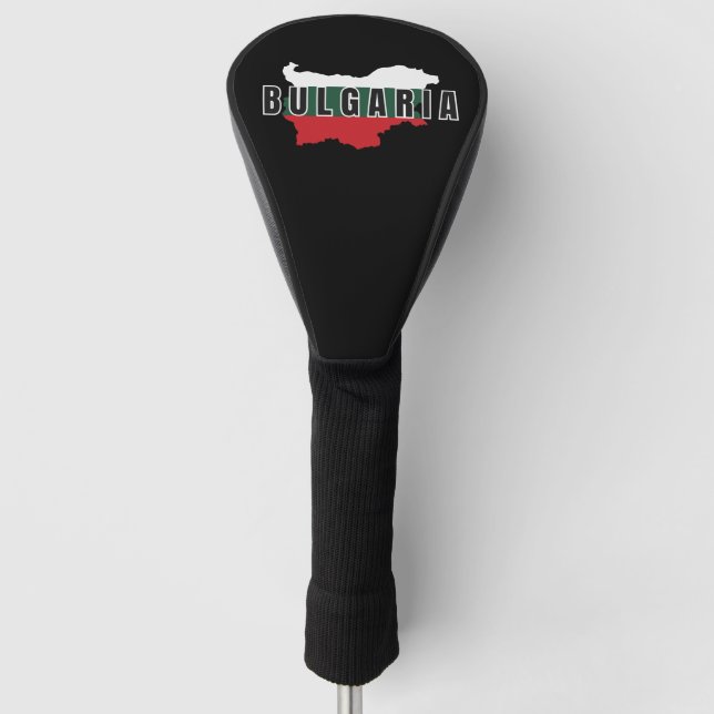 Simple Modern Bulgaria map Letter Flag Souvenir Golf Headcover (Vorderseite)