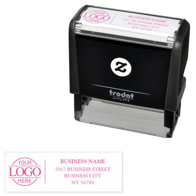 Simple Modern Company Business Logo Return Address Permastempel (Beispiel)