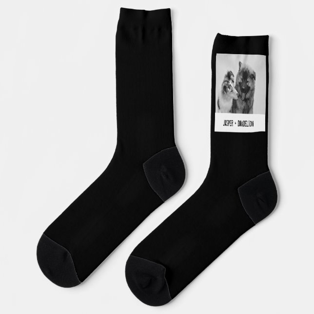 Simple, Modern Custom Pet or People Photo Socken (Linkes Detail)