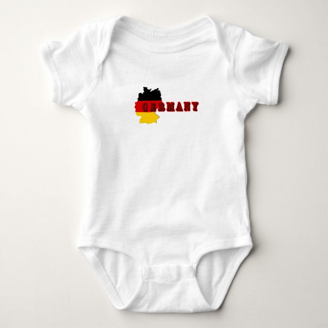 Simple Modern Germania Deutschland Art Letter Souv Baby Strampler (Vorderseite)
