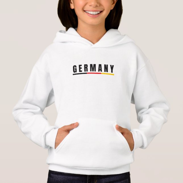 Simple Modern Germania Deutschland Art Letter Souv Hoodie (Vorderseite)