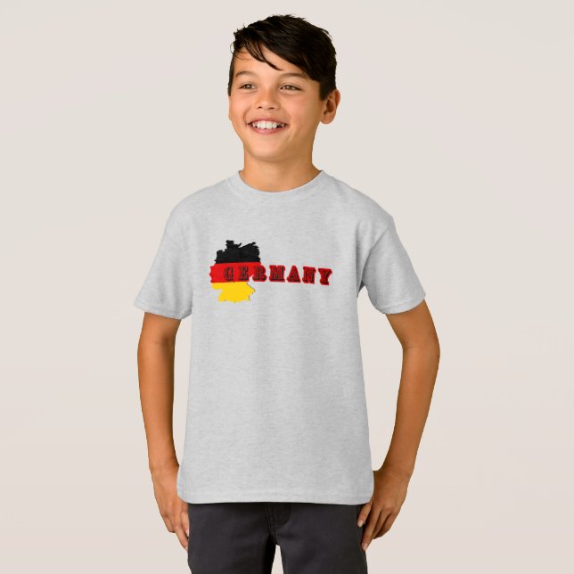 Simple Modern Germania Deutschland Art Letter Souv T-Shirt (Vorne ganz)