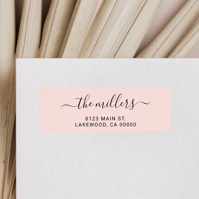 Simple Modern Handwritten Family Blush Pink (Von Creator hochgeladen)