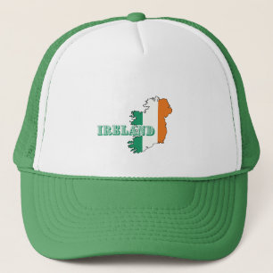 Simple Modern Ireland Irish Art Map Flag Souvenir Truckerkappe