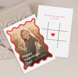 Simple Modern Kids Photo Classroom Valentine's Mitteilungskarte