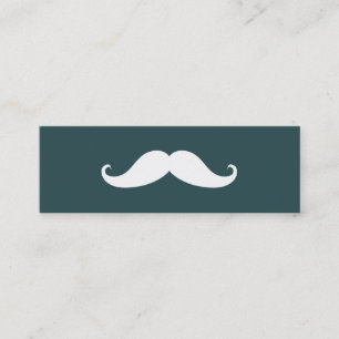 Simple Modern Mustache Barber Shop Mini Business C Mini Visitenkarte