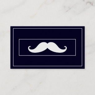 Simple Modern Mustache Barber Shop Mini Business C Visitenkarte