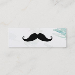 Simple Modern Mustache Barber Shop Mini Business C Visitenkarte