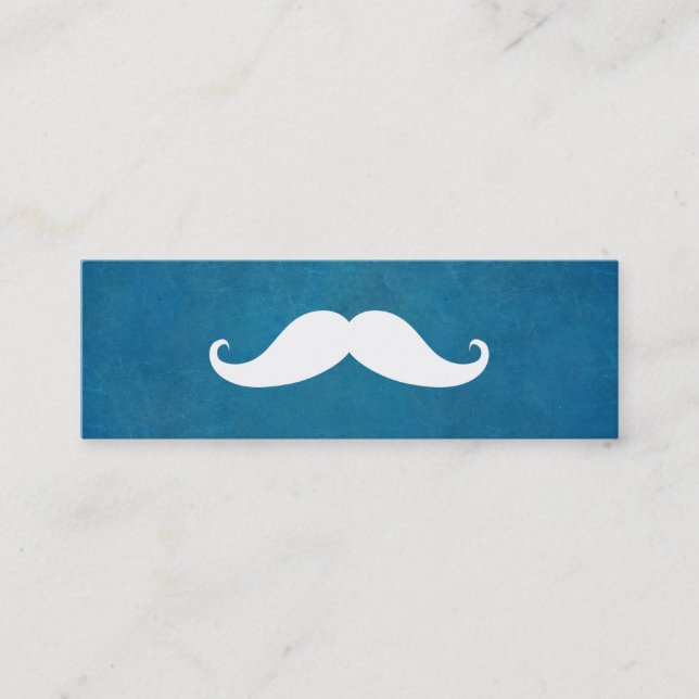 Simple Modern Mustache Barber Shop Mini Mini Visitenkarte (Vorderseite)