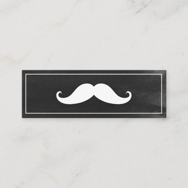 Simple Modern Mustache Barber Shop Mini Visitenkarte (Vorderseite)