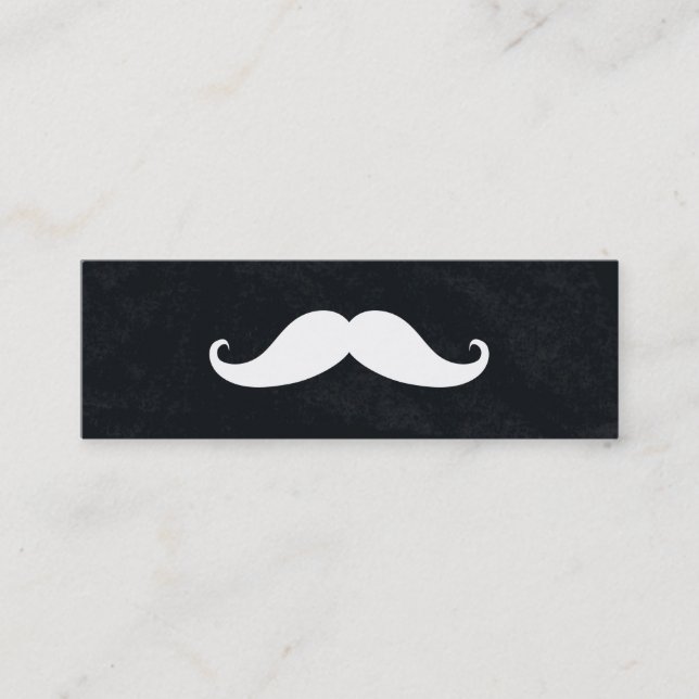 Simple Modern Mustache Barber Shop Mini Visitenkarte (Vorderseite)