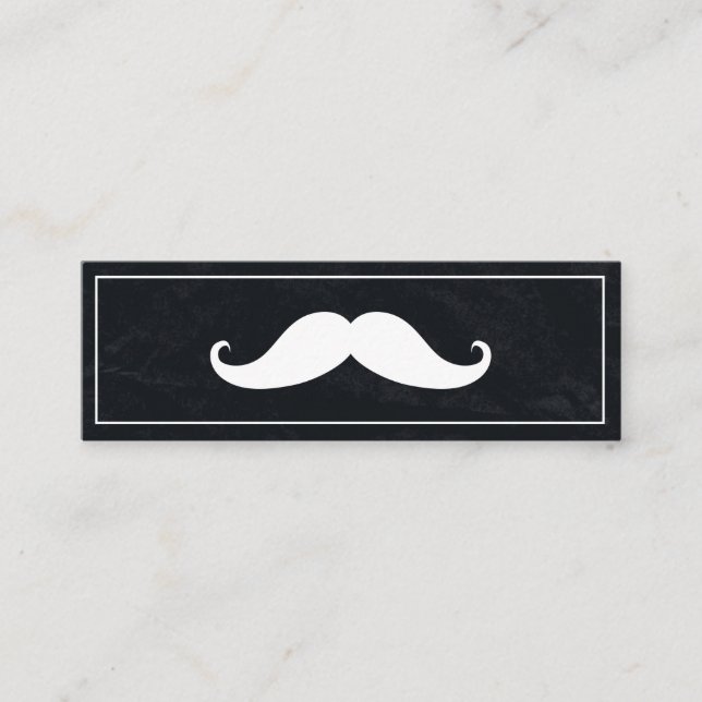 Simple Modern Mustache Barber Shop Mini Visitenkarte (Vorderseite)