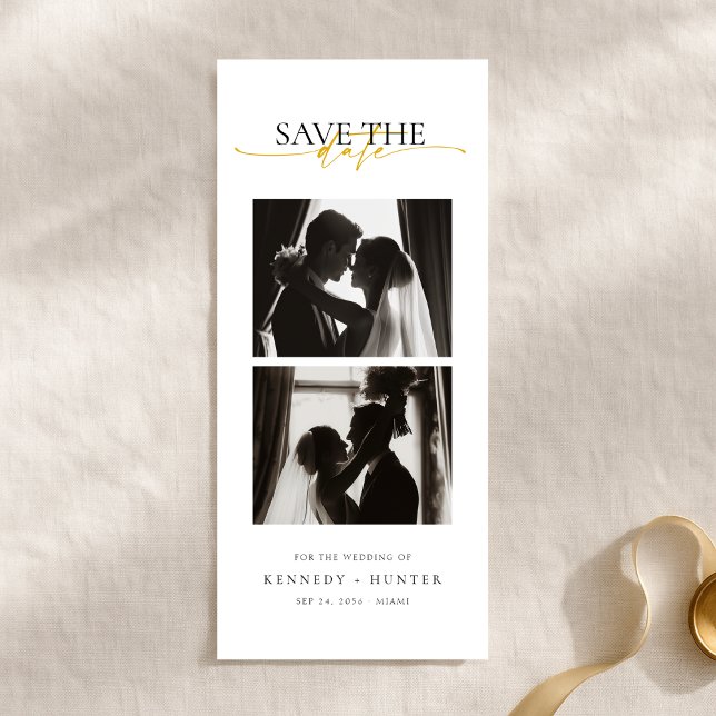 Simple Modern Photo Strip Wedding Save the Date (Von Creator hochgeladen)